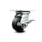 Service Caster 4 Inch Heavy Duty Rubber on Steel Caster with Roller Bearing and Brake SCC SCC-35S420-RSR-SLB - alternate 2